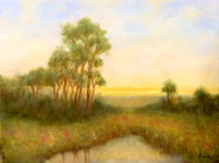 Hilltop View, oil by Susan B. Luca